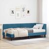 vidaXL Hoekbedframe met Matras Anders 2 pcs Blauw Fluweel