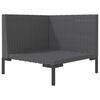 vidaXL 8-delige Loungeset met kussens poly rattan donkergrijs