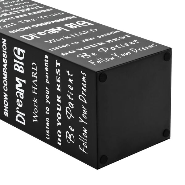 vidaXL Parapluhouder tekst staal zwart