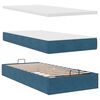 vidaXL Ottoman bed met matras 90x190cm fluweel donkerblauw