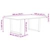 vidaXL Eettafel met natuurlijke rand 180x120x74 cm massief eikenhout