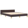 vidaXL Bedframe met hoofdeinde Donkerbruin 140 x 200 cm Stof