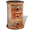 vidaXL Kast met 3 lades massief gerecycled hout