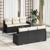 vidaXL Tuin Sofa Set Zwart 55 x 55 x 37 cm poly rattan