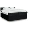 vidaXL Boxspring met matras stof zwart 200x200 cm