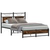 vidaXL Bedframe zonder matras hout gerookt eikenkleurig 120x190 cm