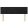 vidaXL Hoofdbord met randen 147x16x78/88 cm fluweel zwart