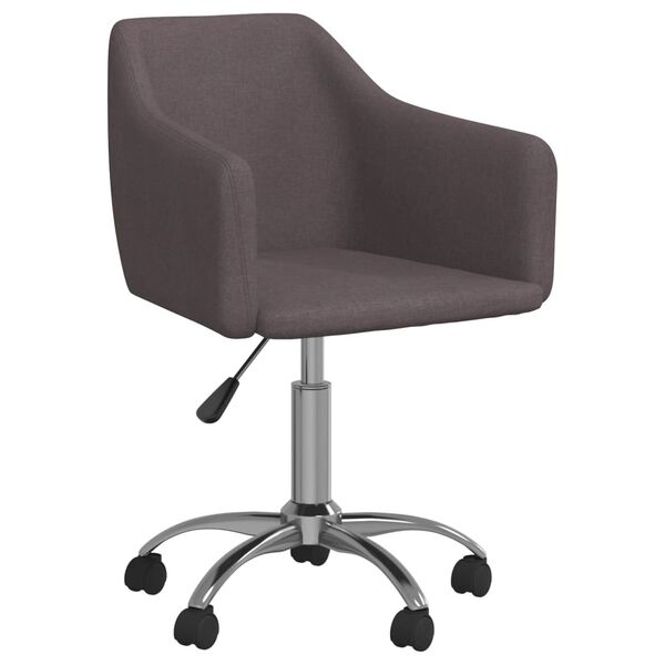 vidaXL Eetkamerstoelen draaibaar 6 st stof taupe
