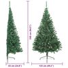 vidaXL Kunstmatig Voorverlicht Kerstboom met 300 LED Groen 240 cm PVC