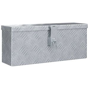 vidaXL Aluminium kist 48,5x14x20 cm zilverkleurig