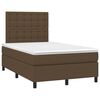 vidaXL Boxspring met matras stof donkerbruin 120x190 cm