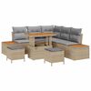 vidaXL Tuinbankenset 8 st 7-Aantal zitplaatsen Beige en Licht Grijs