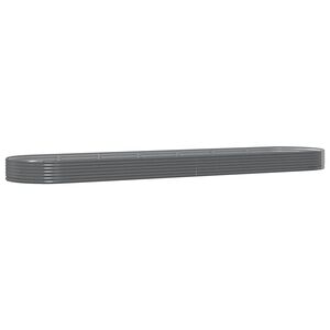 vidaXL Plantenbak 600x140x36 cm gegalvaniseerd staal grijs