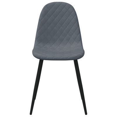 vidaXL Eetkamerstoelen 4 st fluweel donkergrijs