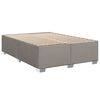 vidaXL Boxspring met matras stof taupe 140x200 cm