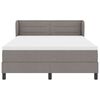 vidaXL Boxspringbed met matras met hoofdeinde Taupe 140 x 190 cm Stof