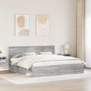 vidaXL Bedframe Grijs Sonoma 200 x 200 cm Massief grenenhout