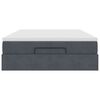 vidaXL Ottoman bed met matras 140x190cm fluweel donkergrijs