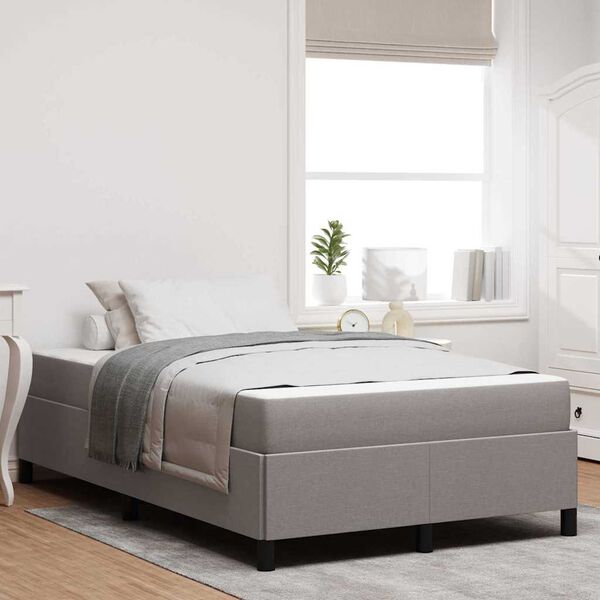 vidaXL Boxspringbed Taupe 120 x 200 cm Stof