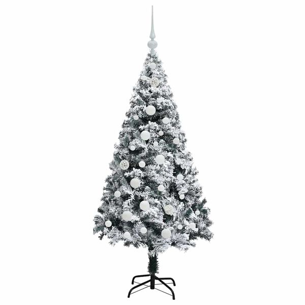vidaXL Kunstkerstboom Groen 150 cm PVC en Staal en Kunststof