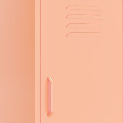 vidaXL Opbergkast 42,5x35x101,5 cm staal roze
