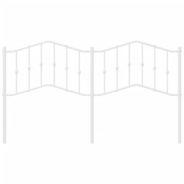 vidaXL Vervangend hoofdbord 160 cm metaal wit