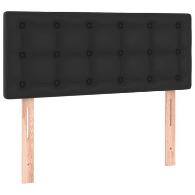 vidaXL Boxspring met matras en LED kunstleer zwart 120x190 cm