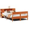 vidaXL Bed met boekenkast zonder matras grenenhout wasbruin 150x200 cm