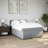 vidaXL Boxspring met matras stof lichtgrijs 140x200 cm