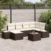 vidaXL Tuin Sofa Set met kussen 6 pcs Bruin en Cr&egrave;me poly rattan