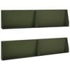 vidaXL Keerwand 4 st 100 x 12 x 30 cm Staal Olijfgroen