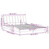 vidaXL Bedframe zonder matras "Hanko" stof donkergrijs 160x200 cm