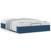 vidaXL Bedframe zonder matras 140x200 cm stof blauw