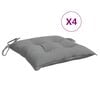 vidaXL Stoelkussens 4 st 50x50x7 cm oxford stof grijs