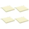 vidaXL 4-Piece Zitkussens SOEST 4 st 100% Polyester Cr&egrave;mekleurig