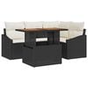 vidaXL Tuinbankenset 5 st Zwart poly rattan