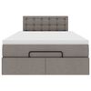 vidaXL Ottoman bed met matras 120x200cm stof taupe