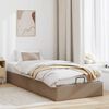 vidaXL Bedframe zonder matras 80x200 cm kunstleer cappuccinokleurig