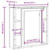 vidaXL Badkamerspiegelkast 60x16x60 cm bewerkt hout bruin eikenkleurig