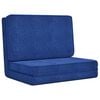 vidaXL Vloerstoel inklapbaar stof blauw