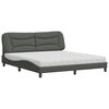 vidaXL Bed met matras "Hvar" stof donkergrijs 180x200 cm