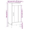 vidaXL Dressoir 34,5x34x90 cm bewerkt hout wit