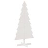 vidaXL Kerstdecoratie kerstboom 150 cm massief grenenhout wit