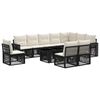 vidaXL Tuinbankenset 11 st Zwart en Cream Wit poly rattan