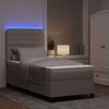 vidaXL Boxspring bed met matras met LED Taupe 100 x 200 cm Stof