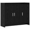 vidaXL Dressoir Zwart eiken 98,5 x 33 x 80 cm Bewerkt hout