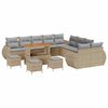 vidaXL Tuinbankenset 14 st Beige poly rattan