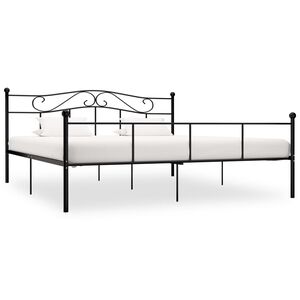vidaXL Bedframe metaal zwart 180x200 cm
