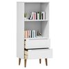 vidaXL Boekenkast MOLDE 60x35x133,5 cm massief grenenhout wit