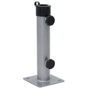 vidaXL Parasolvoet voor &Oslash;38/48 mm stok staal zilverkleurig